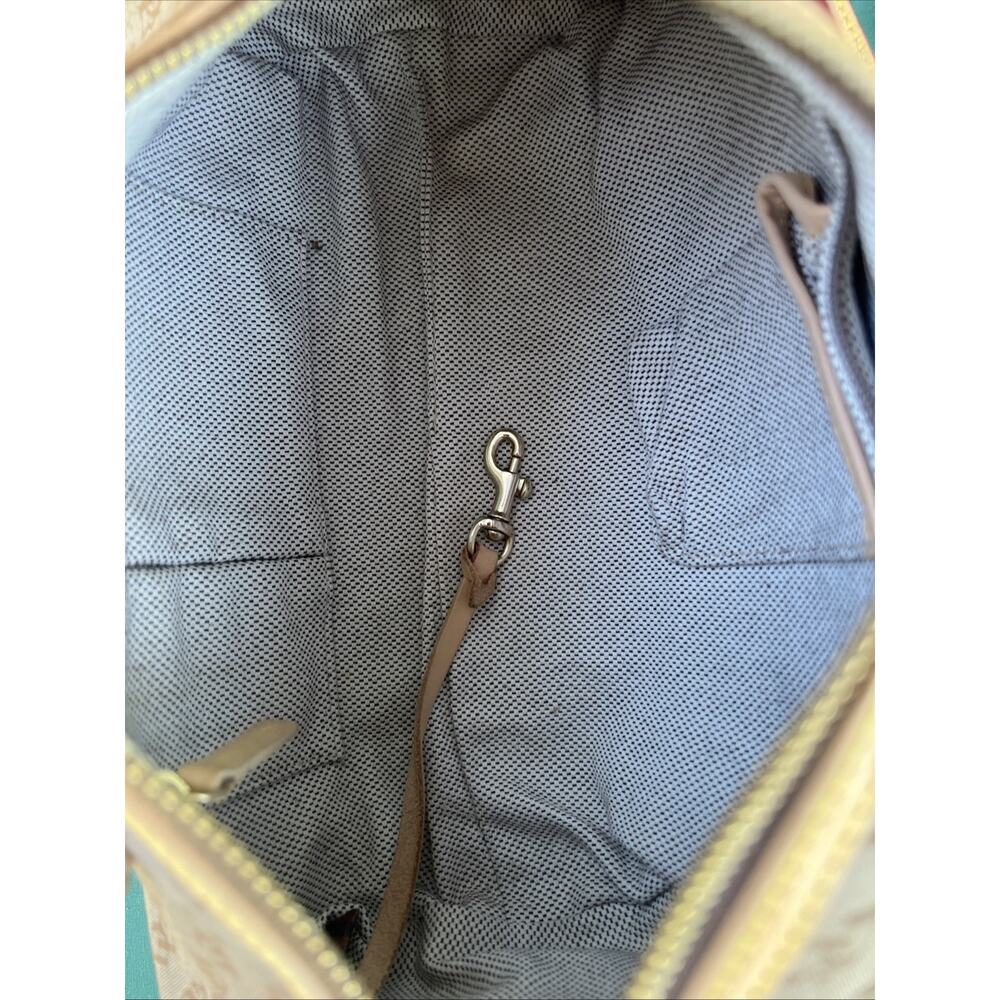 DOONEY & BOURKE Y2K Vintage Barrel Shoulder Bag Signature Canvas Leather Trim - Picture 6 of 9